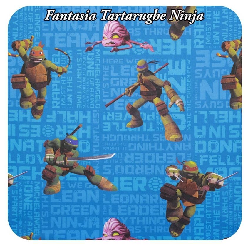 Fantasia Tartarughe Ninja su azzurro